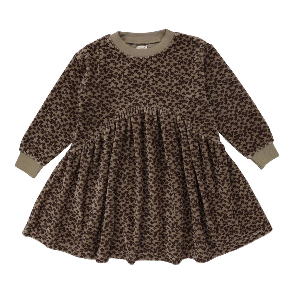 Analogie Brown Floral Velour Dress size 5